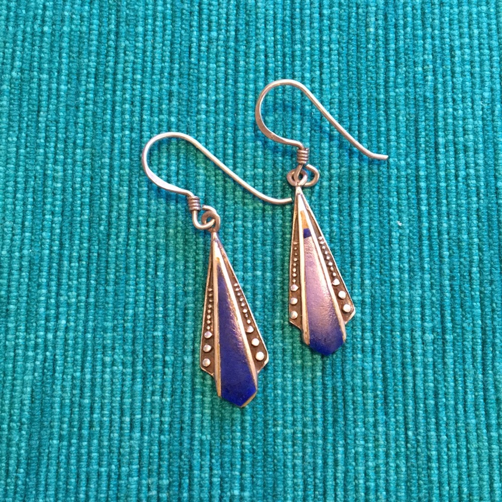 Lapis lazuli and sterling earrings